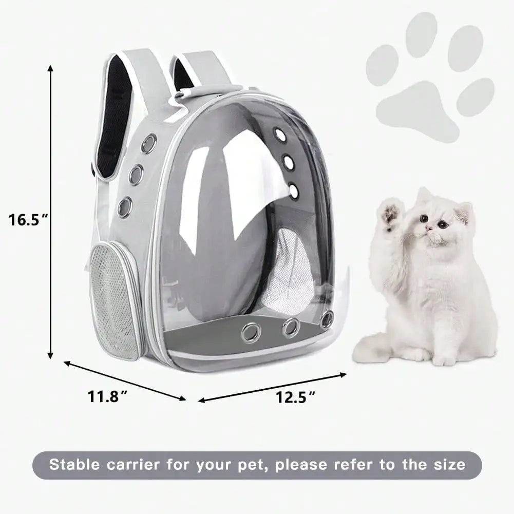 Cat Backpack, Pet Bubble Backpack, Pet Capsule Backpack, Small Space Pet Travel Bag, Waterproof And Breathable Pet Harness Approved By The Airline, Suitable For Travel, Hiking, Walking And Outdoor Use