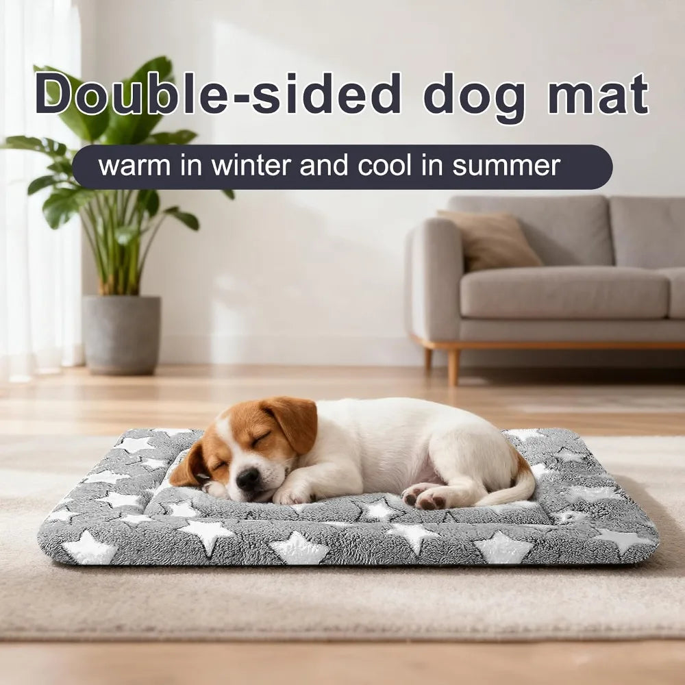 Soft Comfortable Dog Bed Mat Kennel Pad for Crate Durable Crate Bed Mat for Dogs and Cats Ideal for Crate Kennel and Home Use Pet Cushion