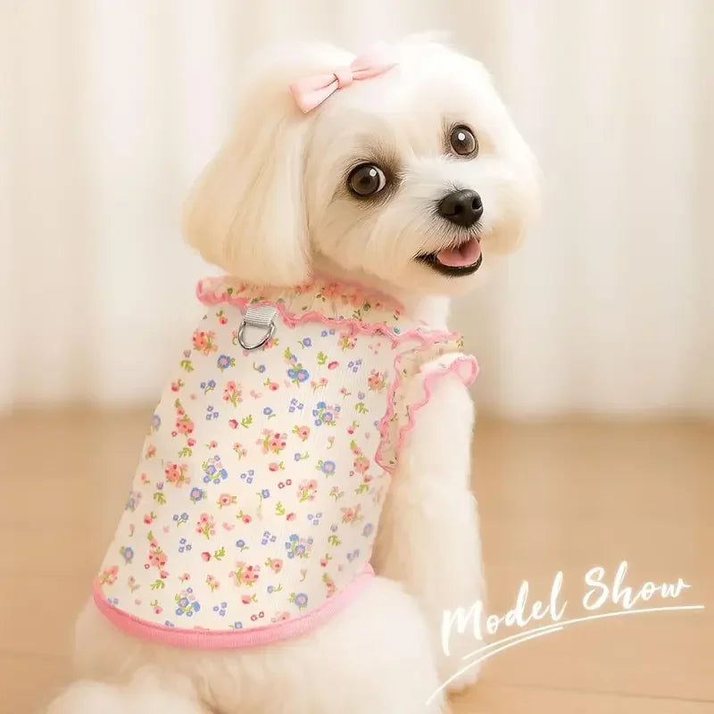 Breathable Ruffle Sleeve Pet Shirt for Dogs and Cats