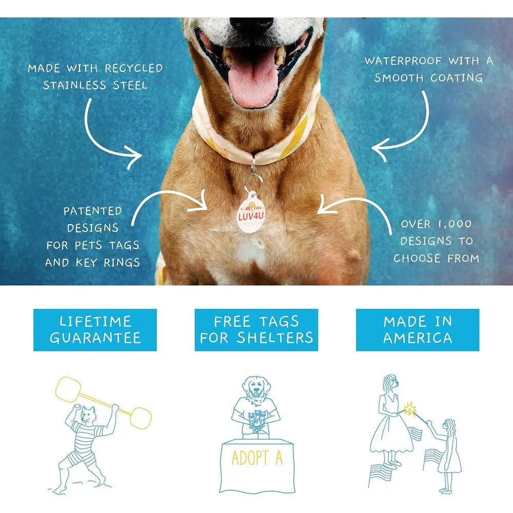 Pet ID Tag, Personalized Name Tag For Cats And Dogs