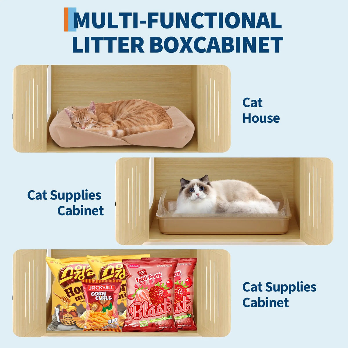 Studyset Cat Tree With Hidden Litter Box And Scratching Posts