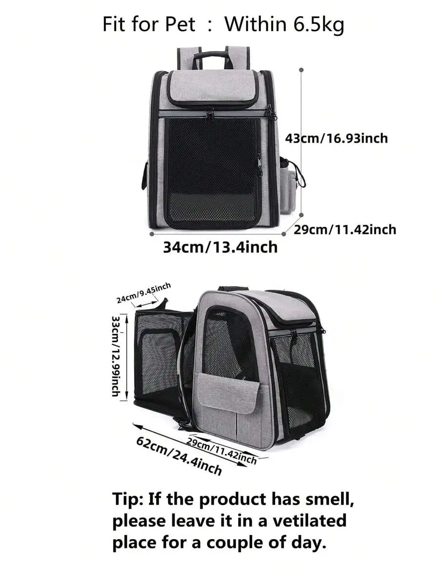 Pet bag, cat bag, portable pet carrier, pet carrier backpack. Portable cat carrier - soft-sided cat carrier for medium-sized cats and small dogs up to 15 pounds