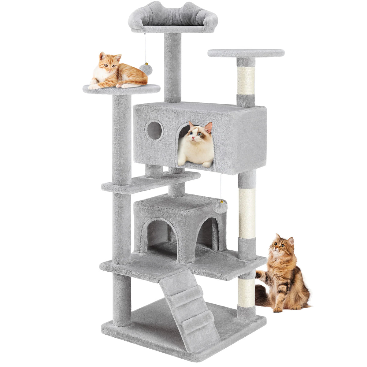 JHK Multi-Level Cat Tree Tower With Sisal Scratching Posts