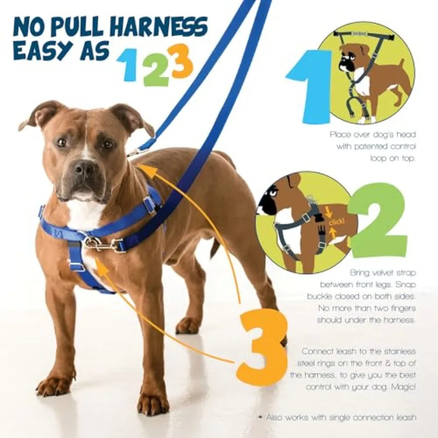 No Pull Dog Harness Adjustable Vest For Comfortable Walking Control
