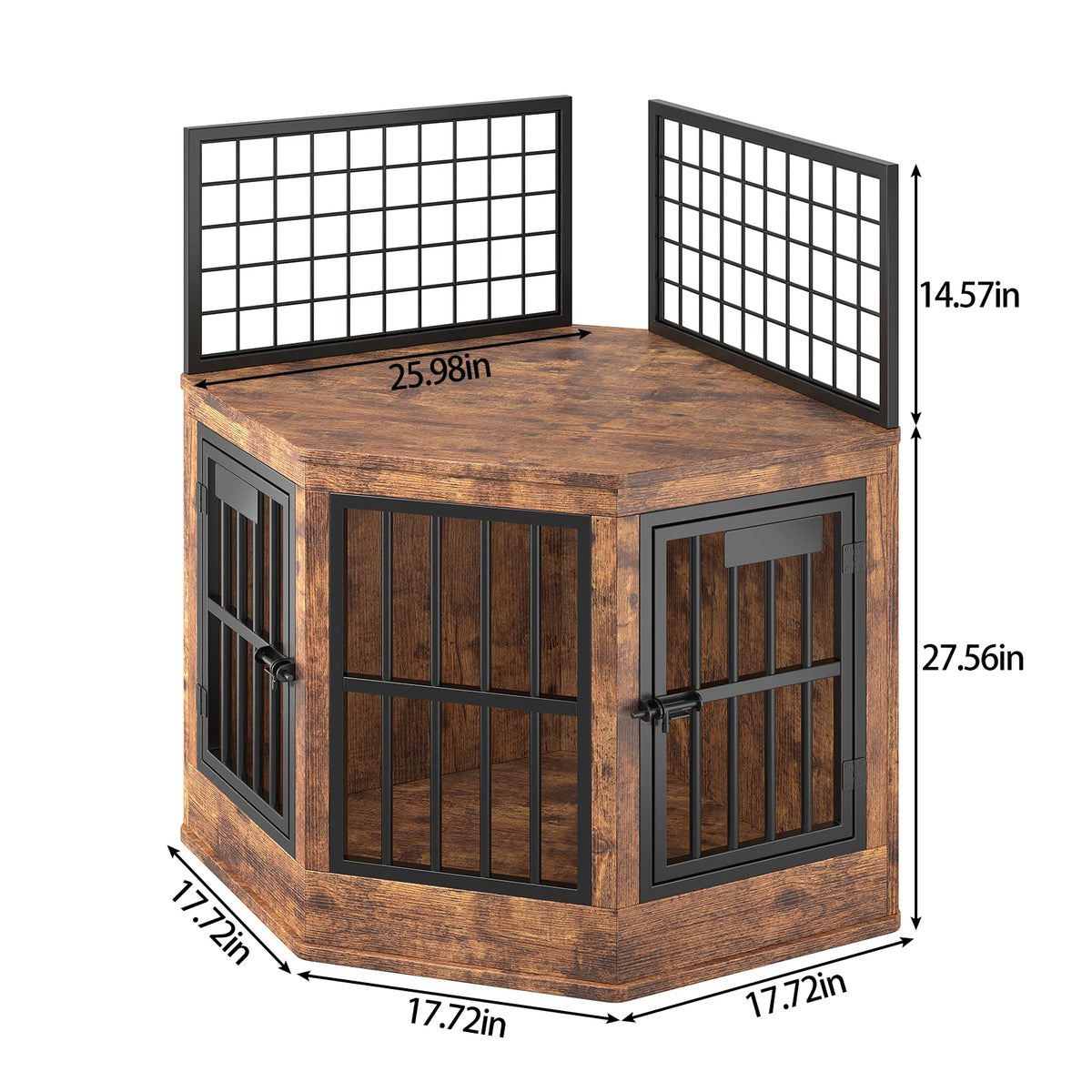 Modern Wooden Corner Dog Crate Furniture Indoor Pet House