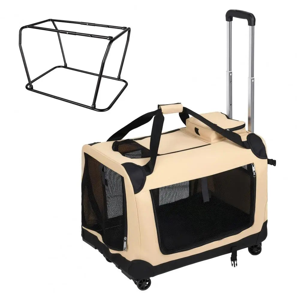 Rolling Cat Carrier With Wheels For Cats And Pet Travel