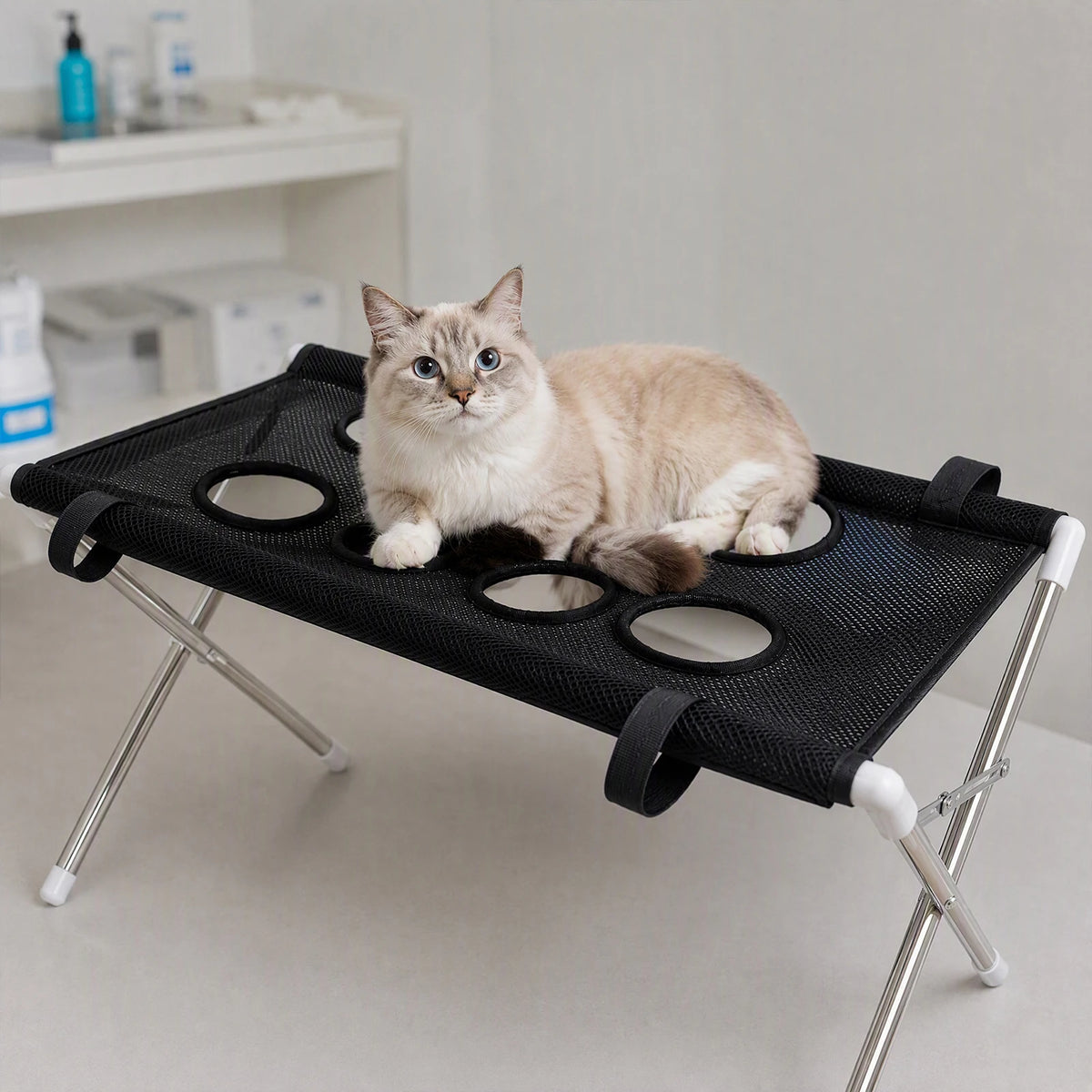 Foldable Pet Grooming Hammock for Dog Bathing and Nail Trimming
