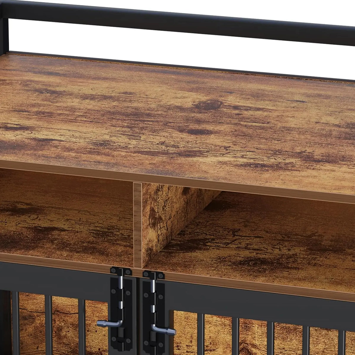 Garvee Wooden Dog Crate Furniture With Shelves And Storage