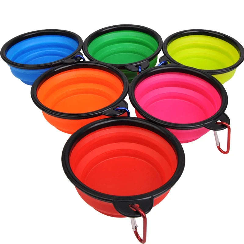 Collapsible TPR Pet Food Bowl For Dogs And Cats Travel Outdoor