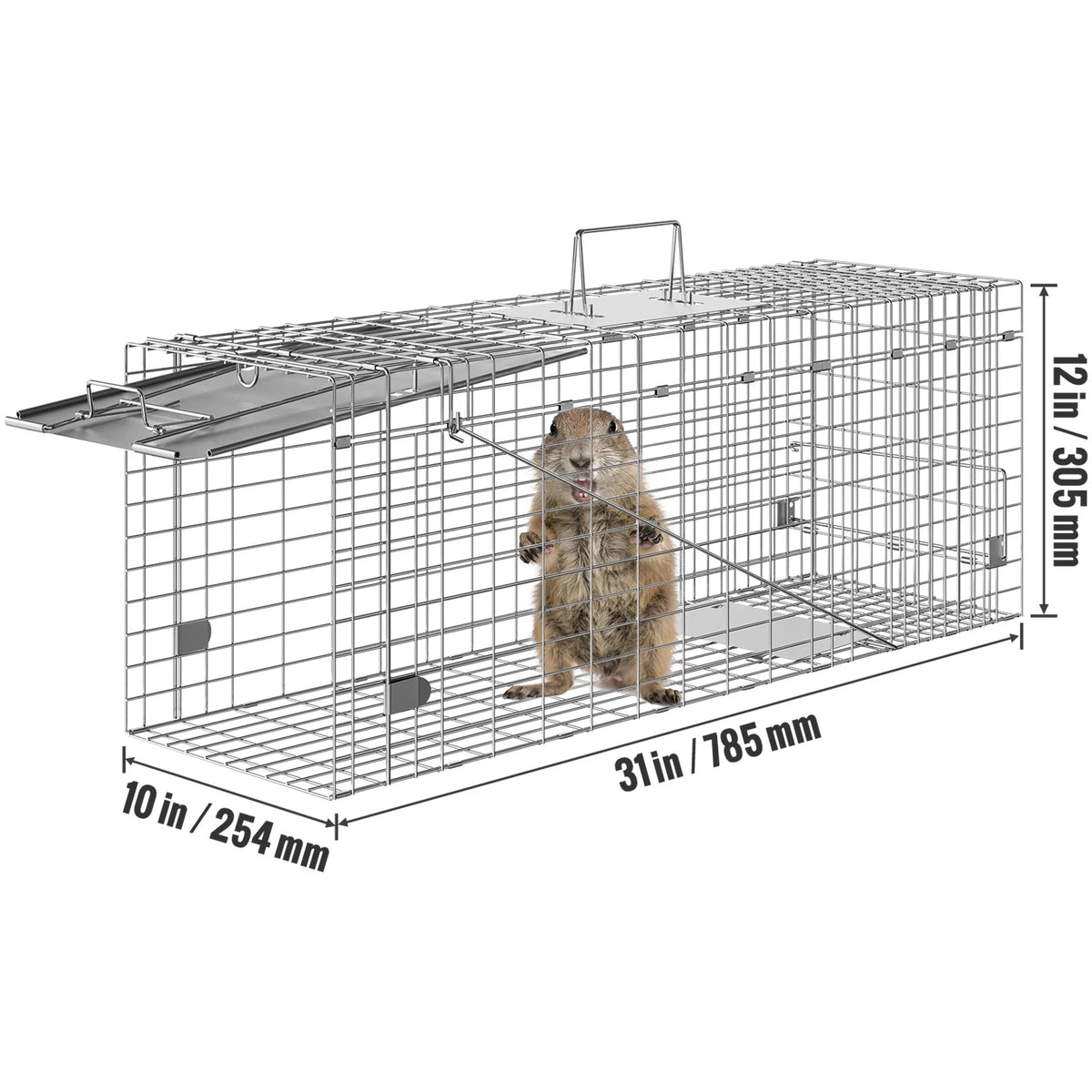 SucceBuy Humane Folding Cage Trap for Cats Rabbits and Squirrels
