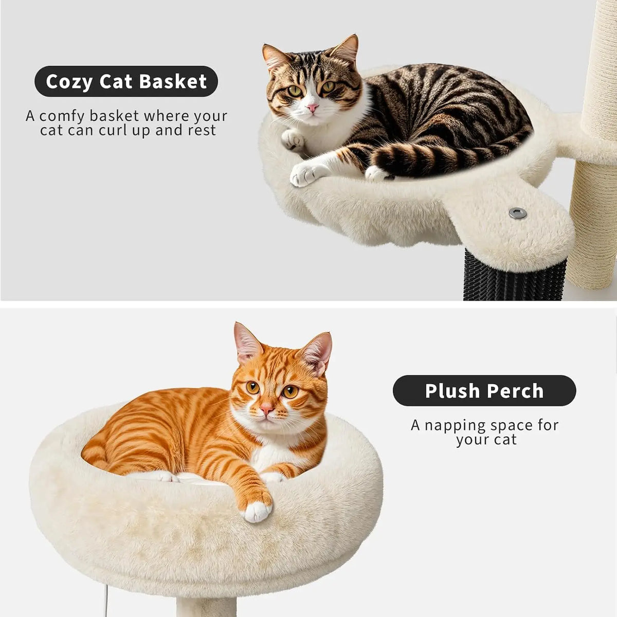 Tacleekii Modern Cat Tree With Hidden Litter Box Enclosure