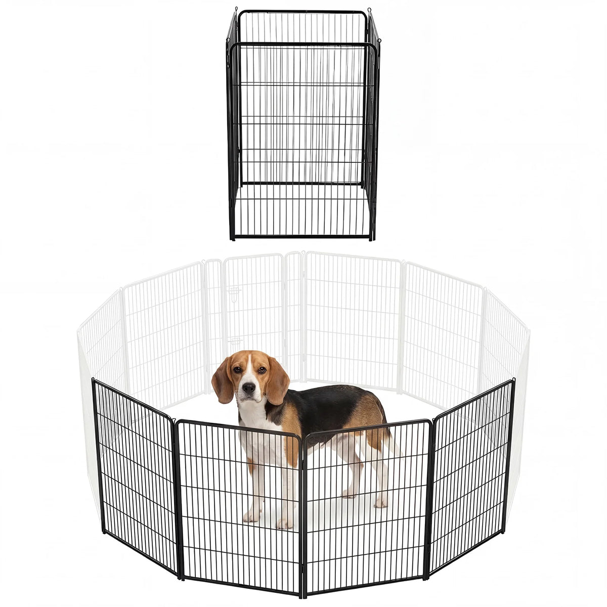 JHK Foldable Metal Dog Playpen For Indoor Outdoor Exercise