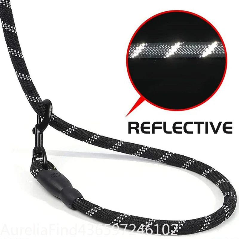 Reflective Heavy Duty Dog Leash With Padded Handle Safe Walking