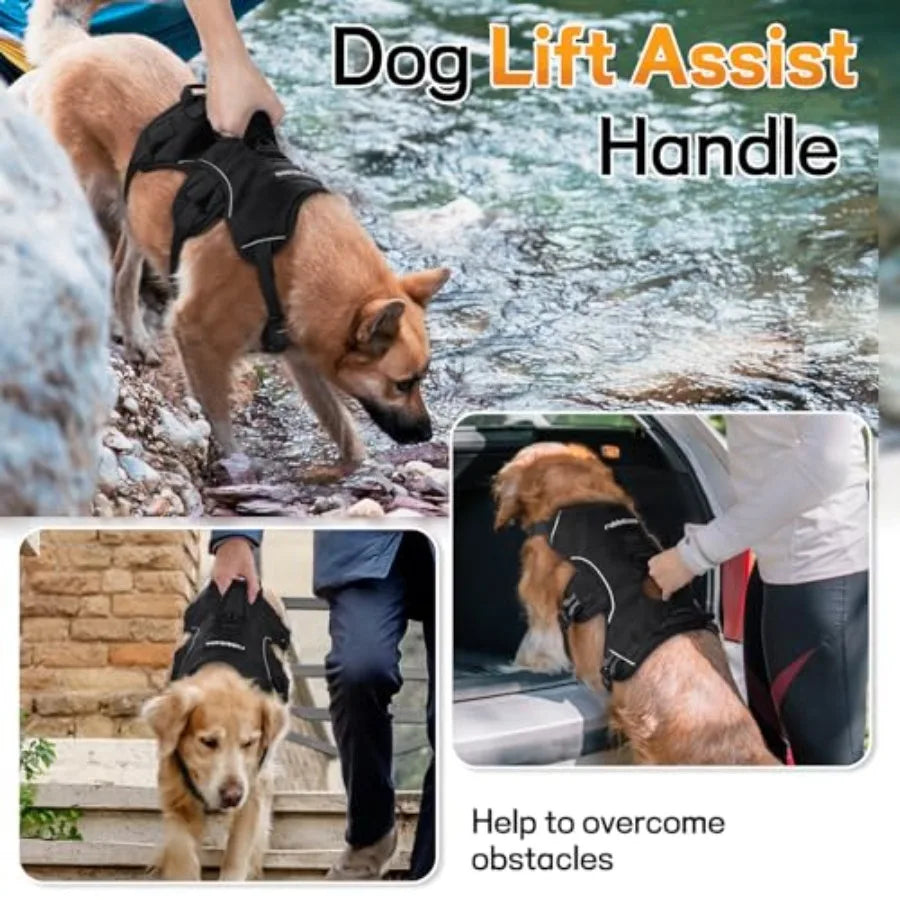 Escape Proof Dog Harness Vest No Pull With Lift Handle Reflective Adjustable