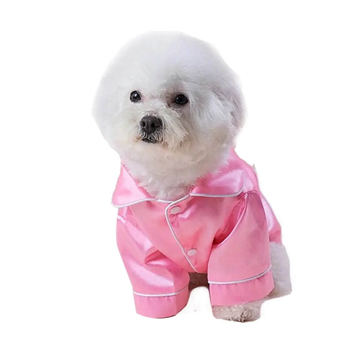 Cute Silk Button Closure Pajamas for Dogs and Cats