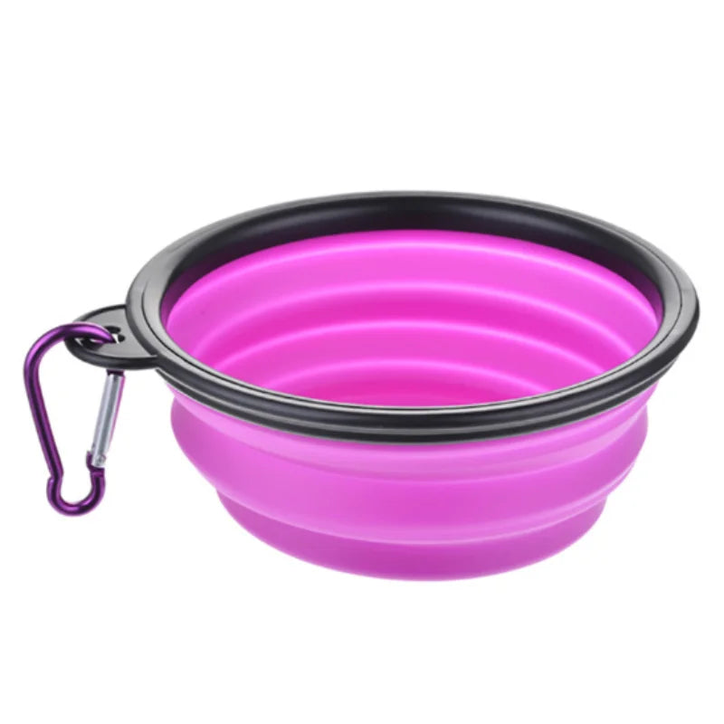 Collapsible TPR Pet Food Bowl For Dogs And Cats Travel Outdoor