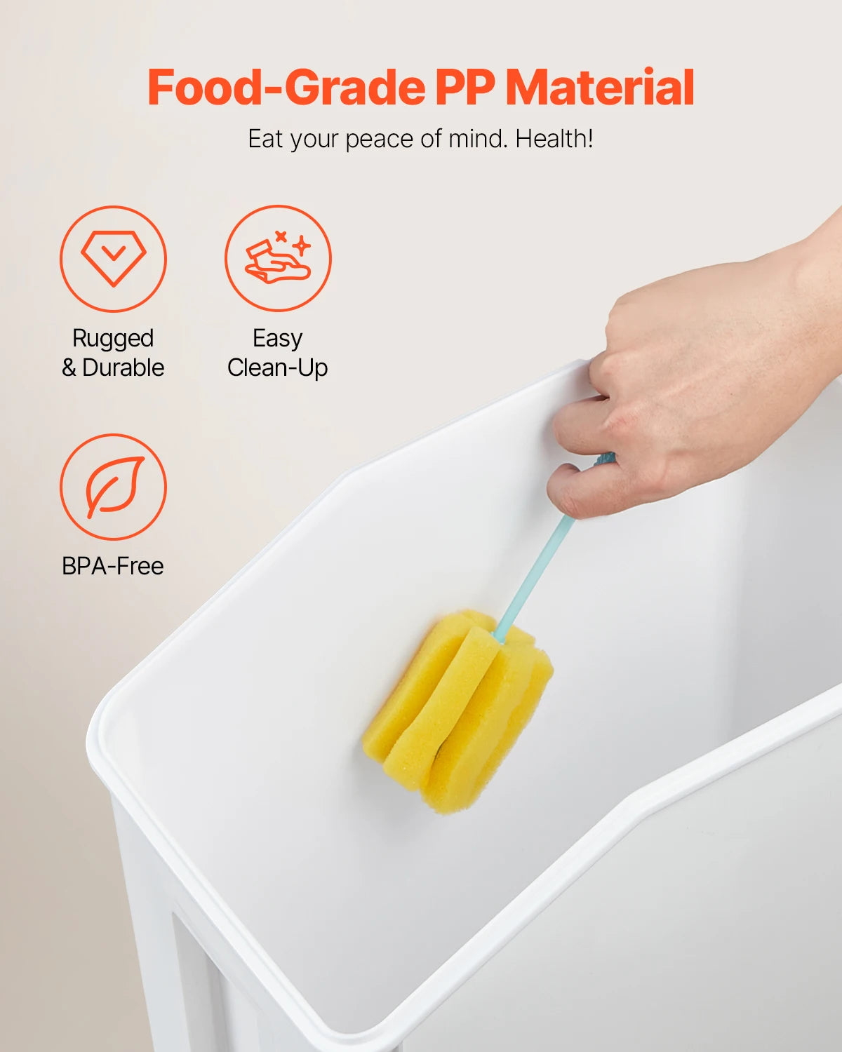 VEVOR Rice Storage Containers for Pet Food and Kitchen Grains