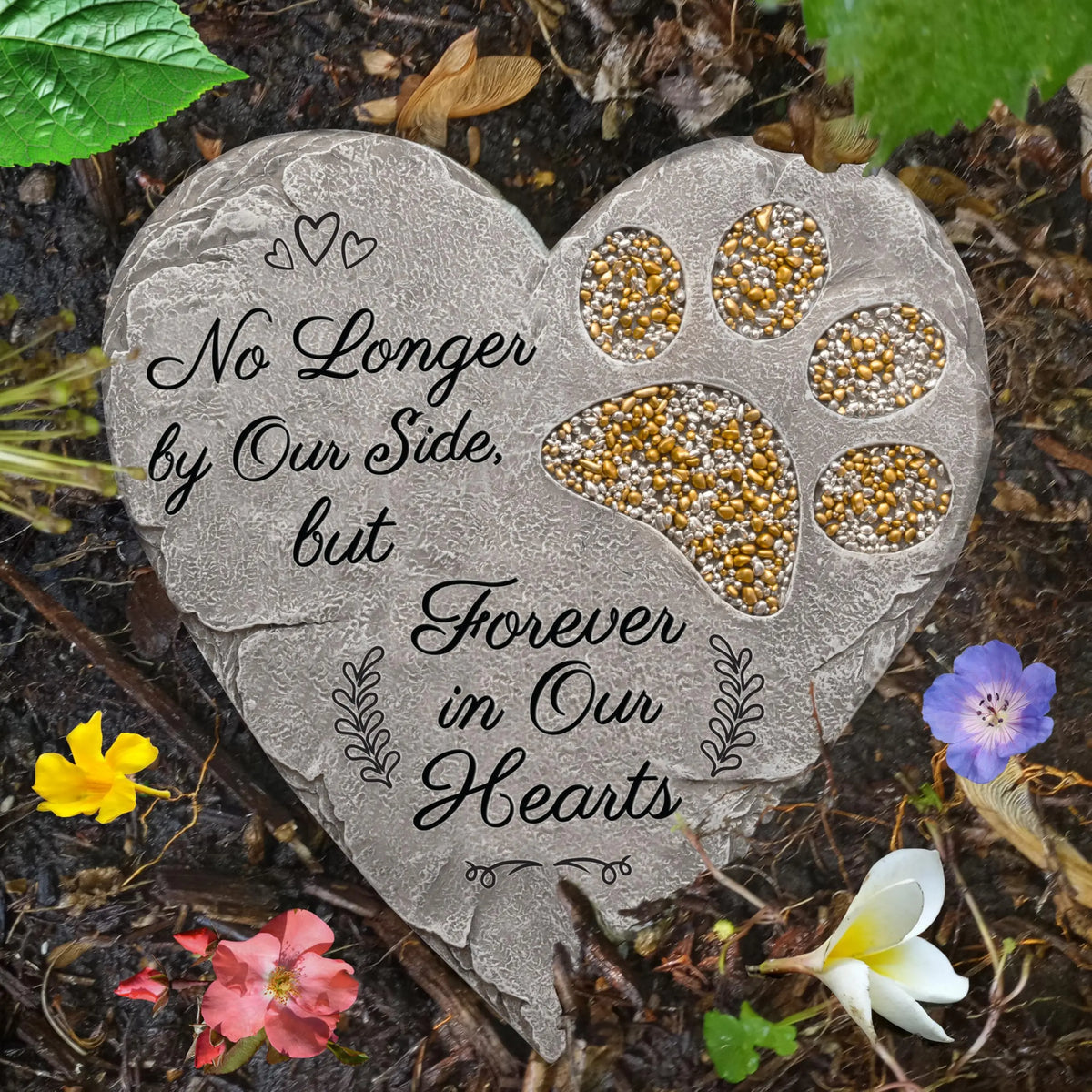 Dog Memorial Stone, Rainbow Bridge Keepsake Ornament for Pet Loss
