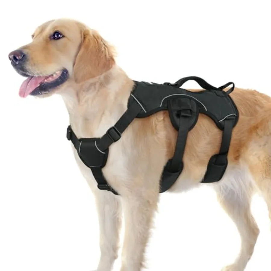 Escape Proof Dog Harness Vest No Pull With Lift Handle Reflective Adjustable