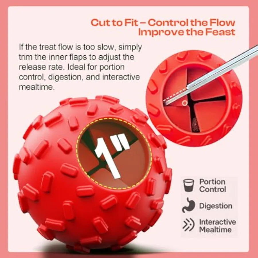 Treat Dispensing Dog Toys - Interactive Cognitive Dog Treat Toy, Puzzle Ball for Puppies and Small Dogs, Promotes Slow Eating,
