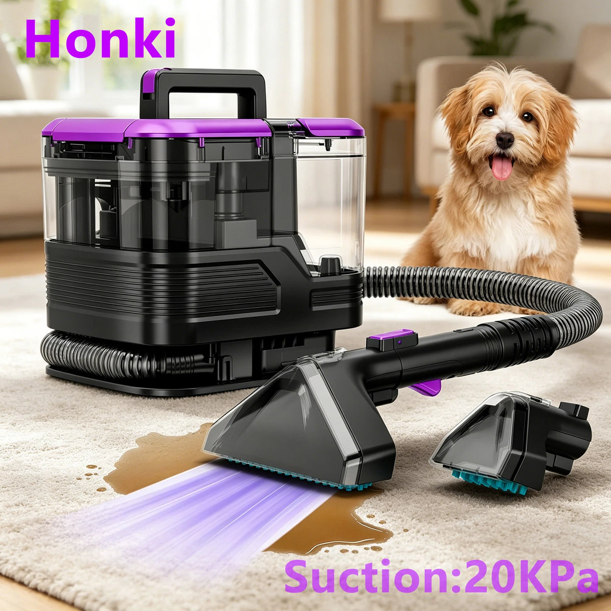 Honki Carpet Cleaner Machine With Strong Suction for Upholstery and Carpets