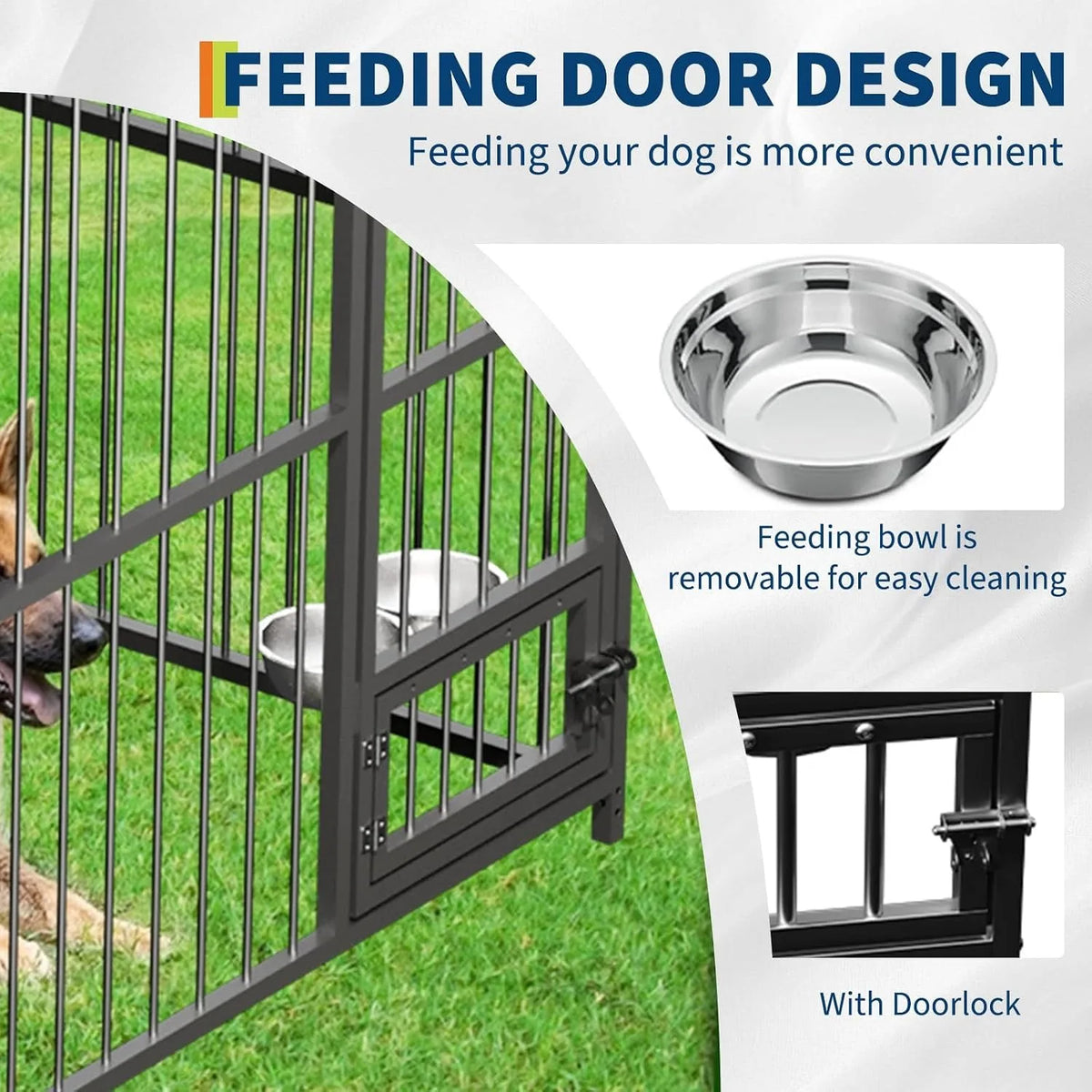 Heavy Duty Outdoor Dog Kennel With Secure Walk In Run