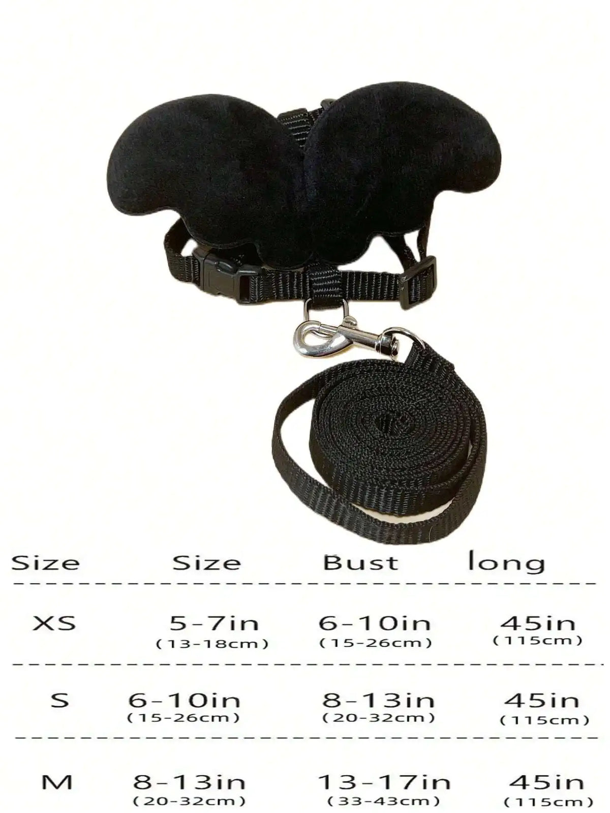 1pc Angel Wing Decor Chest & Back Traction Rope Cat Leash, Letter Shaped Pet Leash For Dog And Cat Anti-breakaway