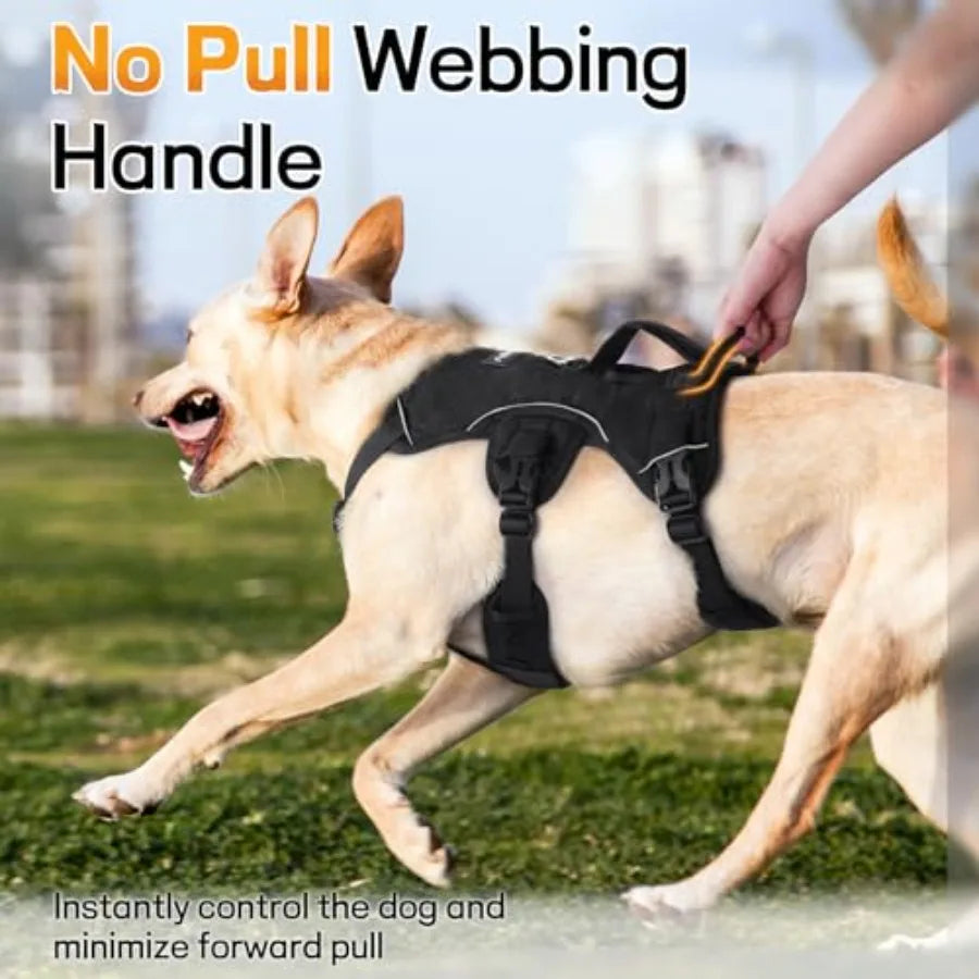 Escape Proof Dog Harness Vest No Pull With Lift Handle Reflective Adjustable