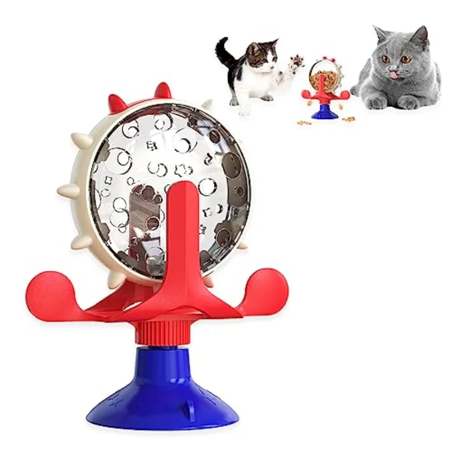 Interactive Rotating Cat And Dog Treat Dispenser Toy