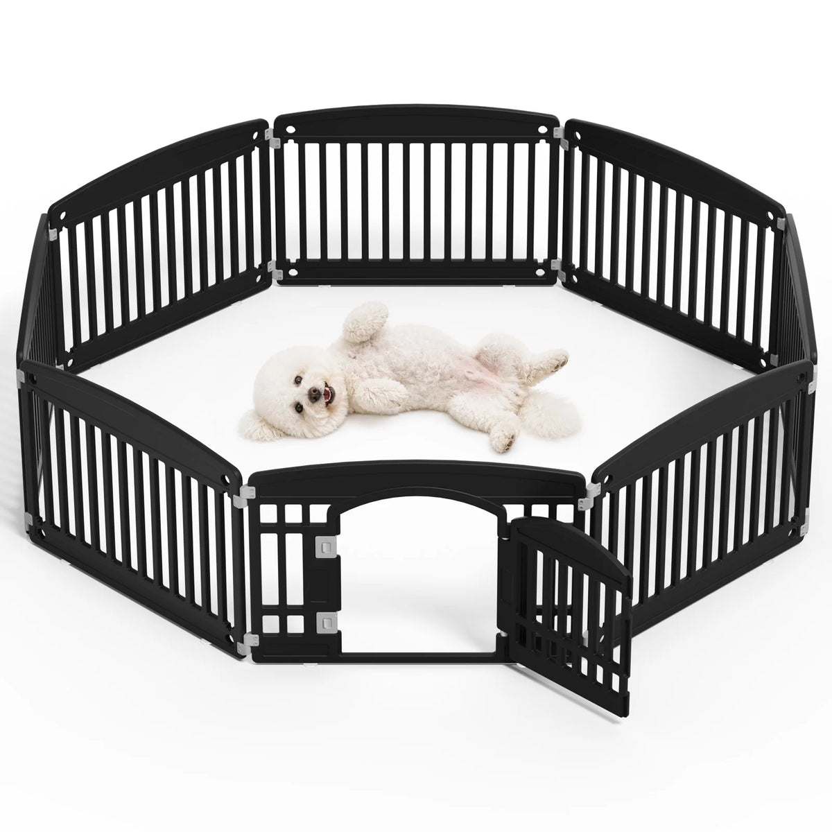 JHK Portable Plastic Dog Playpen For Indoor And Outdoor Use