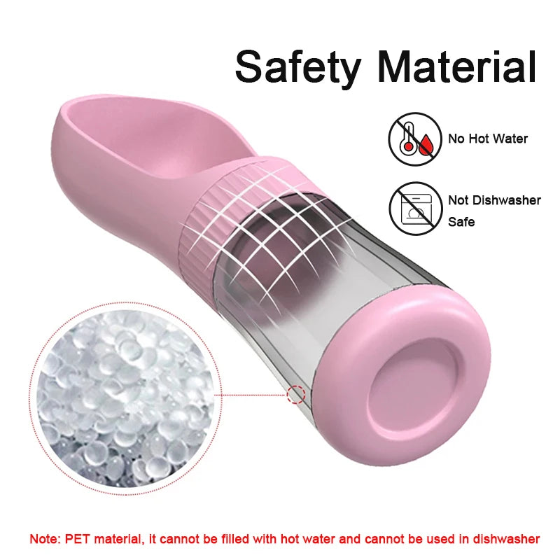 Portable Dog Water Bottle With Food Container For Travel Use