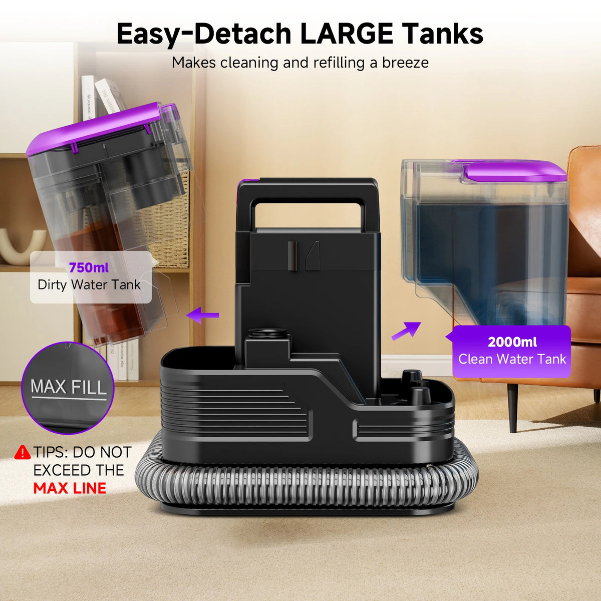 Honki Carpet Cleaner Machine With Strong Suction for Upholstery and Carpets