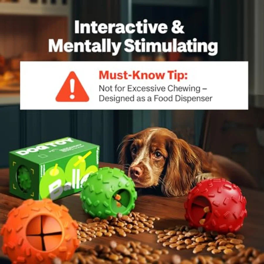 Treat Dispensing Dog Toys - Interactive Cognitive Dog Treat Toy, Puzzle Ball for Puppies and Small Dogs, Promotes Slow Eating,
