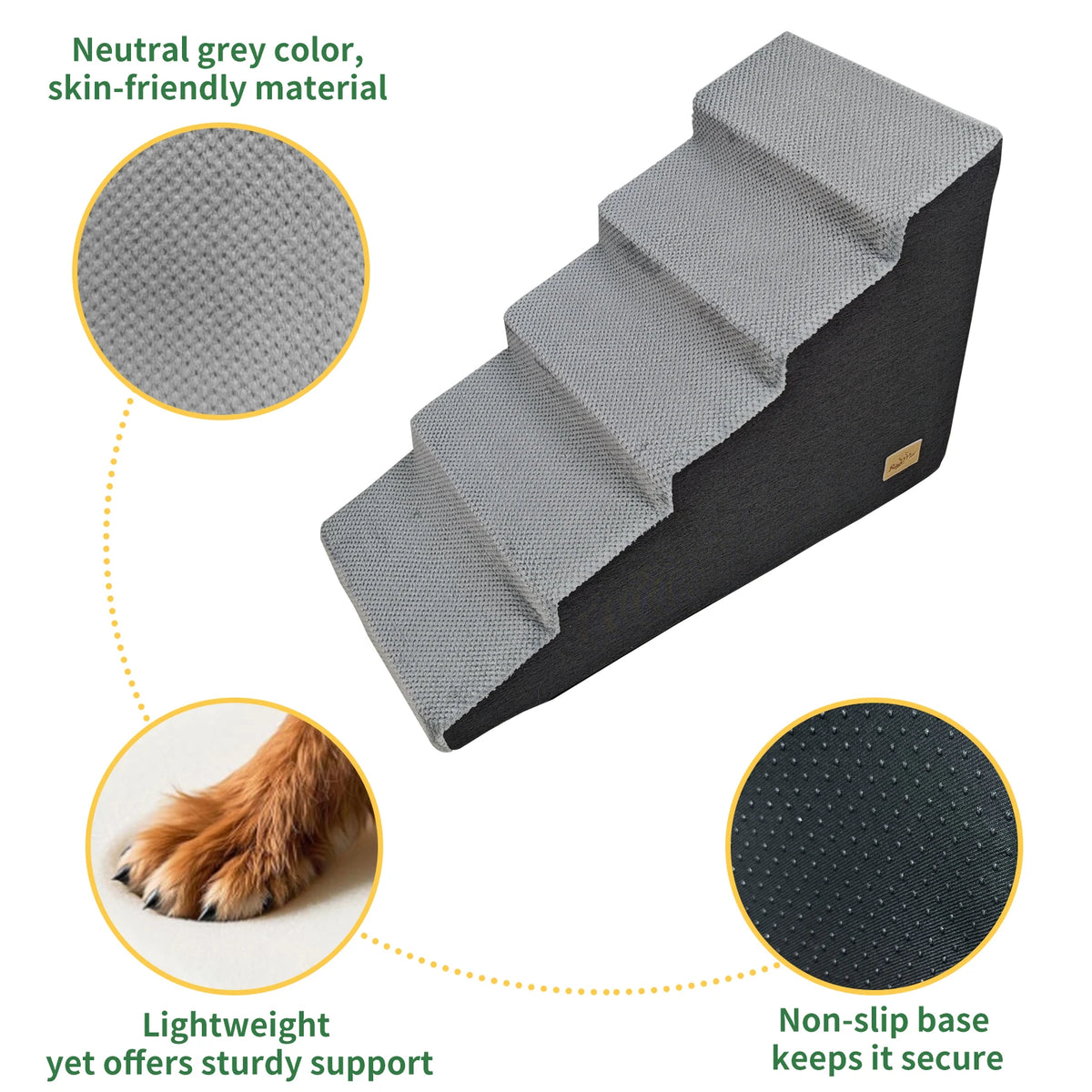 High Density Foam Dog Stairs With Washable Non Slip Cover