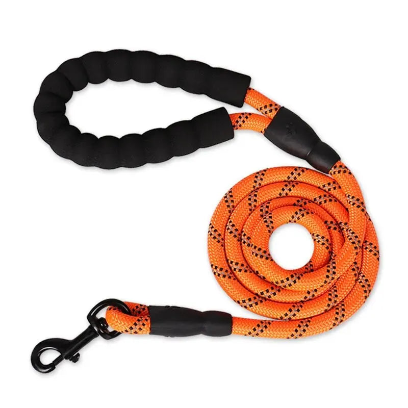 Reflective Heavy Duty Dog Leash With Padded Handle Safe Walking