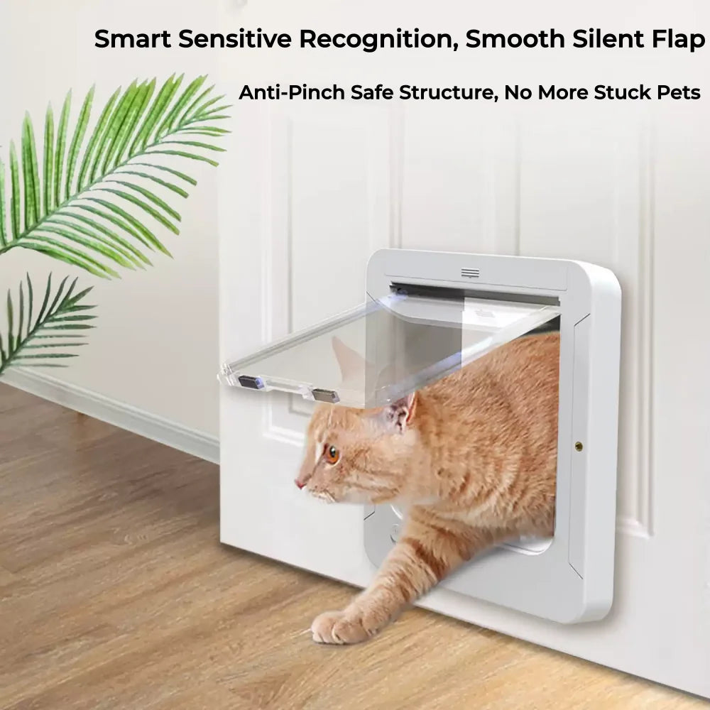 RFID Smart Cat Door With Automatic Microchip Collar Recognition