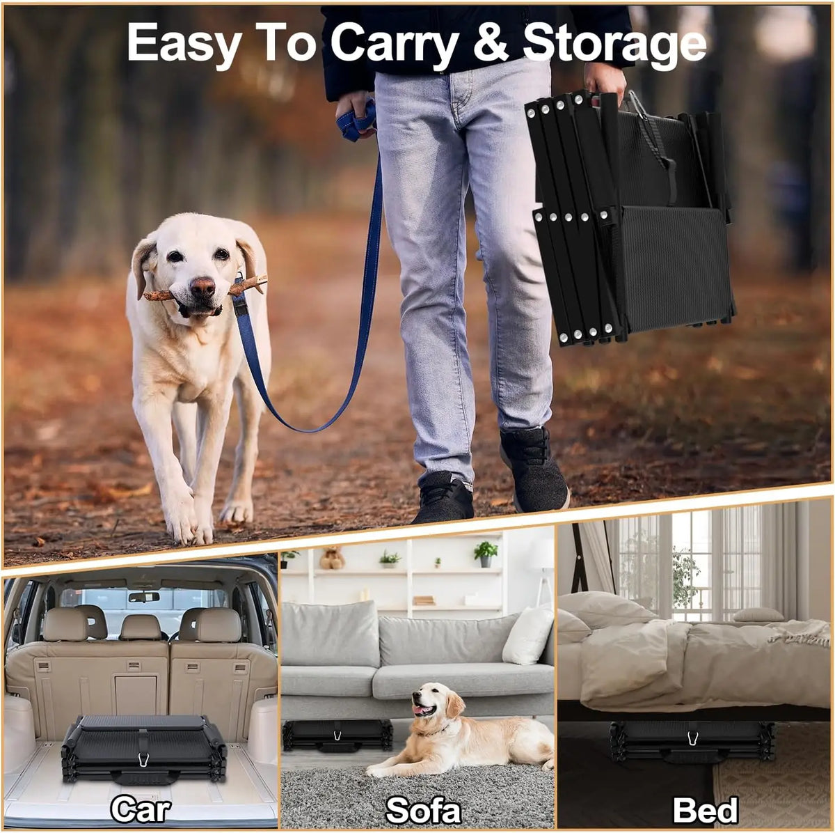 Heavy Duty Dog Stairs for Large Dogs and Car Access