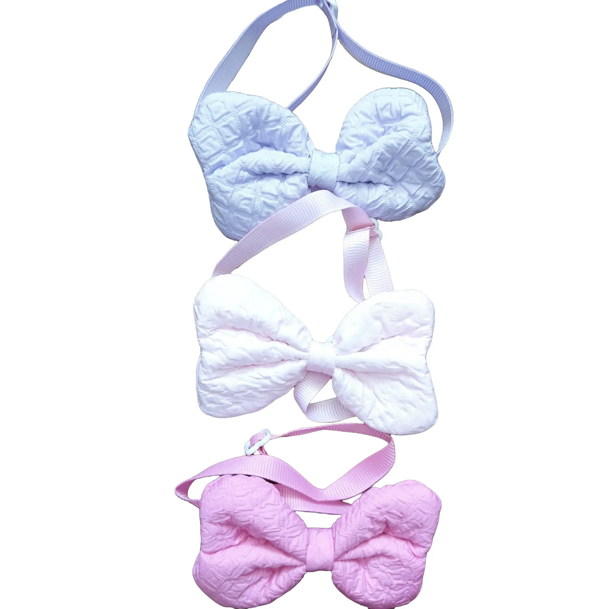 Quilted Pet Bow Tie Set for Dogs Cats Parties Photos