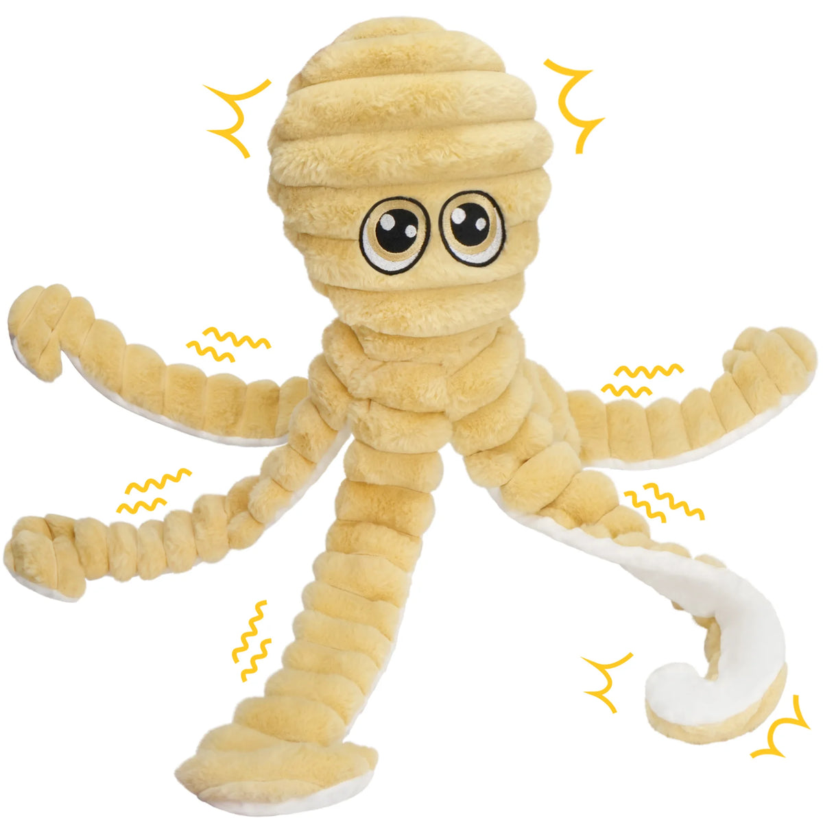 Octopus Design Squeaky Plush Dog Chew Toy Interactive Pet