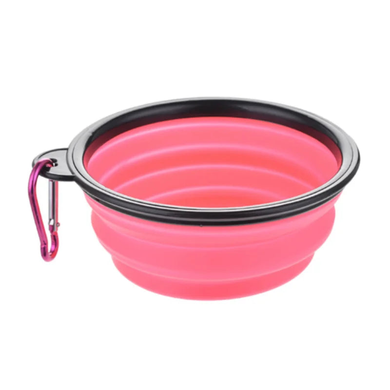 Collapsible TPR Pet Food Bowl For Dogs And Cats Travel Outdoor