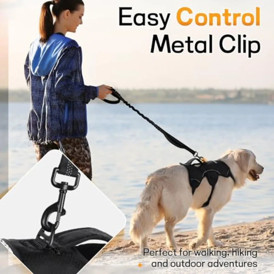 Escape Proof Dog Harness Vest No Pull With Lift Handle Reflective Adjustable