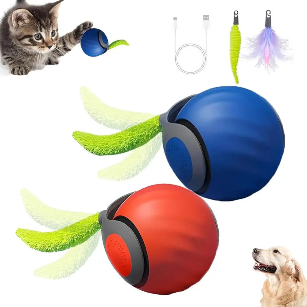 Speedy 2.0 Tail Cat Toys for Bored Indoor Adult Cats, 2025 New Generation Interactive Cat Toys, Automatic Moving Ball with Tail,