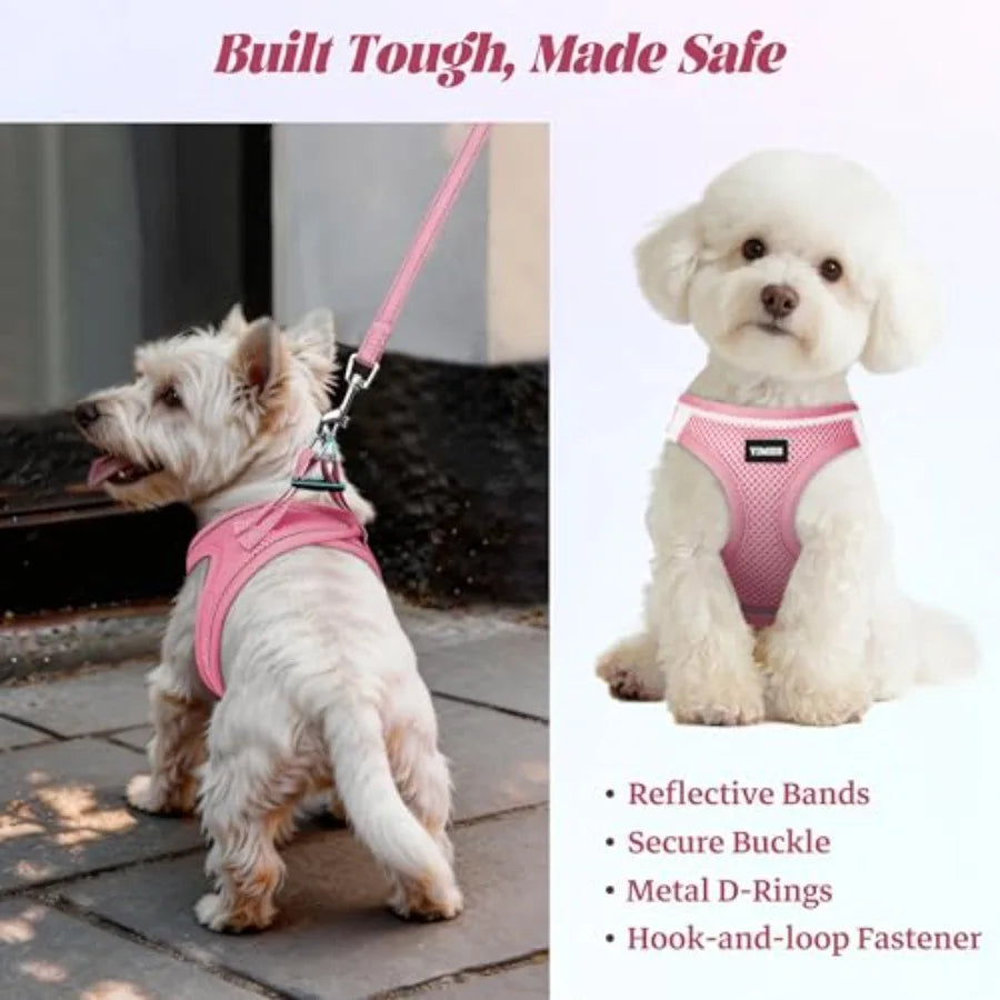 Dog Harness and Leash Set Reflective No Pull Adjustable