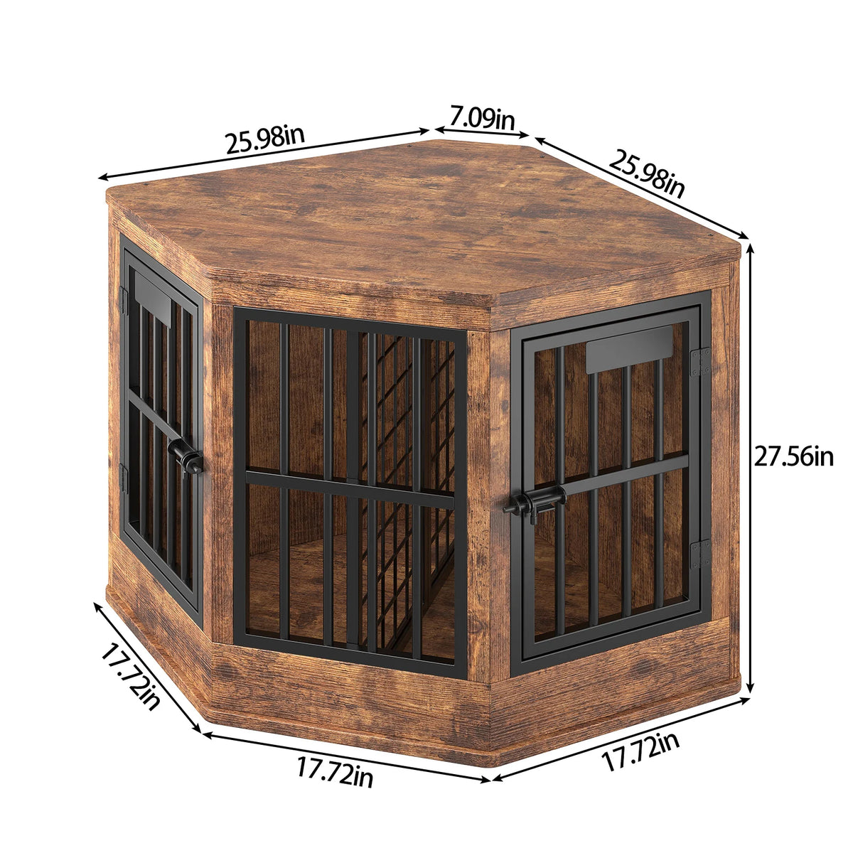 Modern Wooden Corner Dog Crate Furniture Indoor Pet House