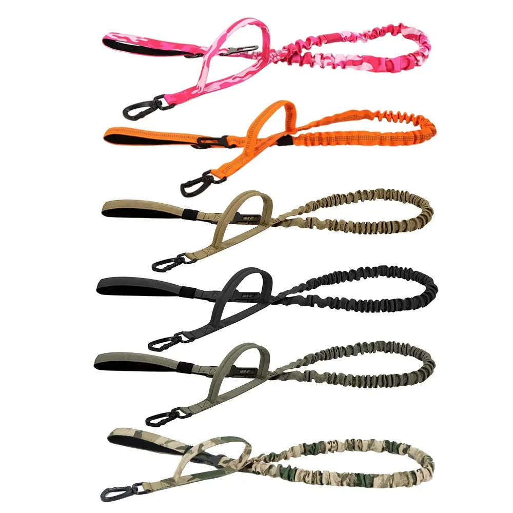 PETRAVEL Adjustable Elastic Dog Leash With Quick Release Dual Handles