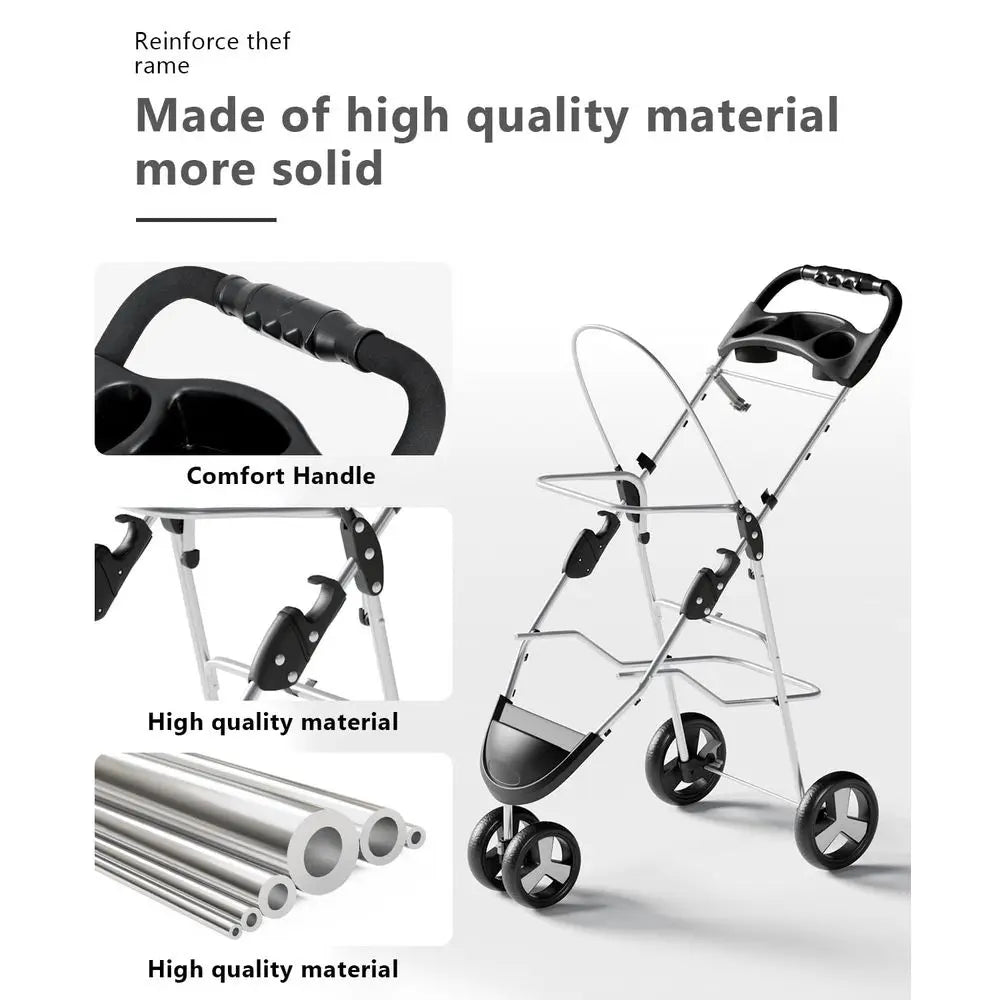 Pet Stroller with 3 Wheels or Small/Medium Pets, Portable Travel oldable Carrier Jogger or Dog Cat Puppy Kitty, Rear Wheel Break