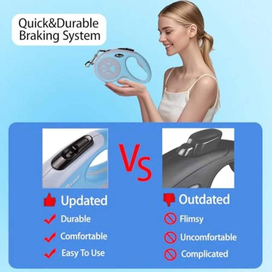Retractable Dog Leash For Small To Medium Dogs Nylon