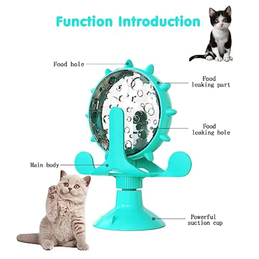 Interactive Rotating Cat And Dog Treat Dispenser Toy