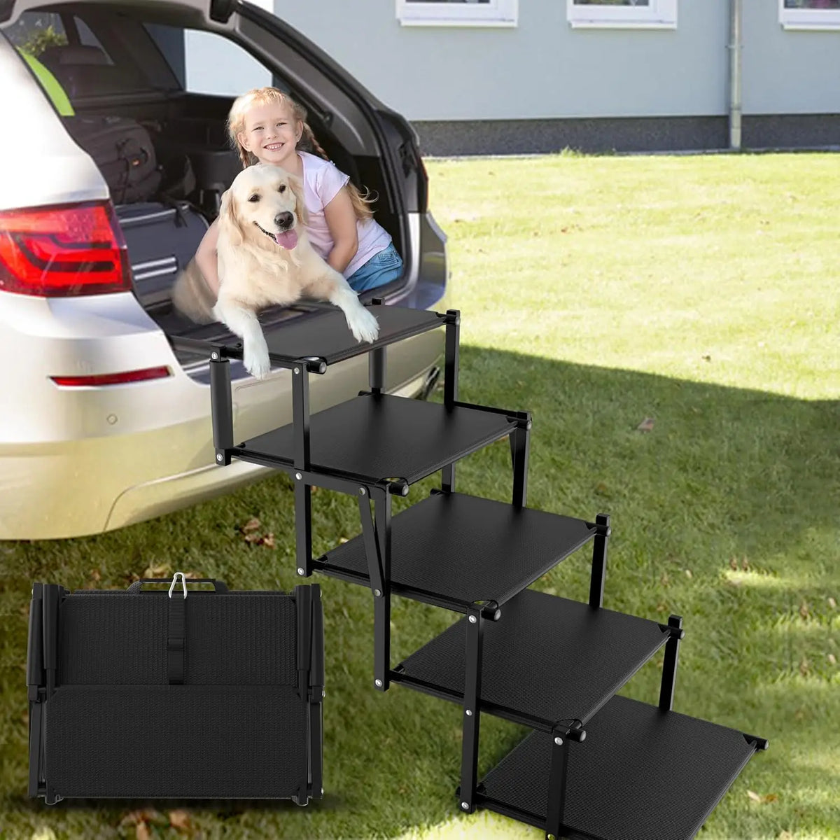 Heavy Duty Dog Stairs for Large Dogs and Car Access