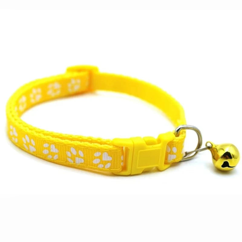 Patterned Cat Collar With Bell Adjustable for Safe Daily Wear